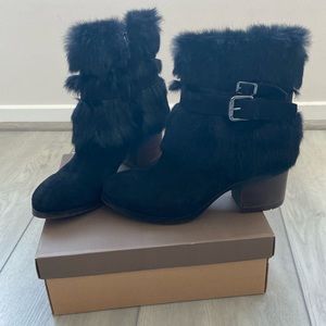 Faux fur booties